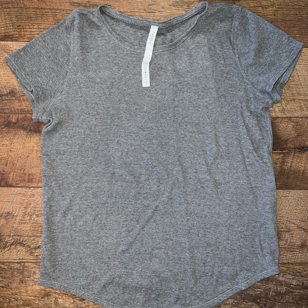 Lululemon Grey short sleeve “waffle” t shirt